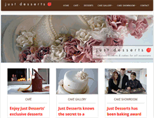 Tablet Screenshot of justdesserts.co.nz